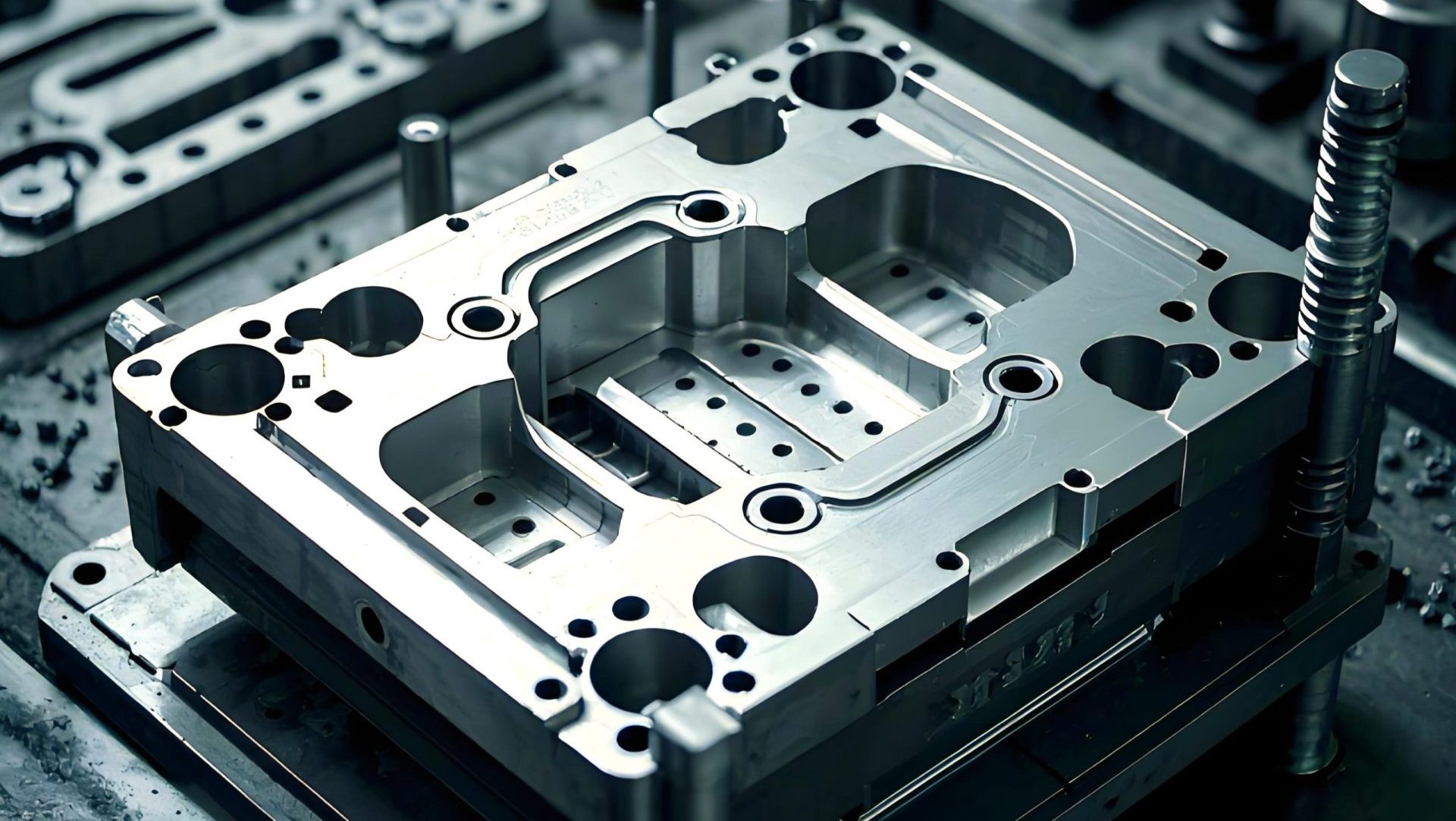 Injection molding factory with modern machinery